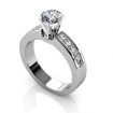 1.90CT Round and Princess Cut Diamonds Engagement Ring , picture number 1