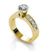 1.35CT Round and Princess Cut Diamonds Engagement Ring , picture number 1