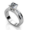 1.45CT Princess Cut Diamonds Engagement Ring , picture number 1