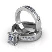 Diamond Bridal Set with 2.80CT Princess Cut Diamonds , picture number 2