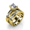 Diamond Bridal Set with 2.60CT Princess Cut Diamonds , picture number 1