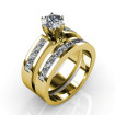 Diamond Bridal Set with 2.80CT Round and Princess Cut Diamonds , picture number 1