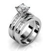 Diamond Bridal Set with 2.15CT Princess Cut Diamonds , picture number 1
