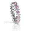 4.00CT Round Cut Diamonds and Pink Sapphires Eternity Band , picture number 1