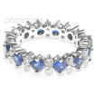4.00CT Round Cut Diamonds and Sapphires Eternity Band , picture number 0