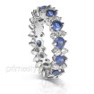 4.00CT Round Cut Diamonds and Sapphires Eternity Band , picture number 1