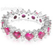 4.00CT Round Cut Diamonds and Rubies Eternity Band , picture number 2