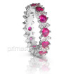4.00CT Round Cut Diamonds and Rubies Eternity Band , picture number 1