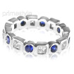 1.65CT Round and Princess Cut Diamonds and Sapphires Eternity Ba , picture number 0