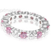 4.10CT Round Cut Diamonds and Pink Sapphires Eternity Band , picture number 0