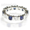 3.20CT Round Cut Diamonds and Sapphires Eternity Band , picture number 2
