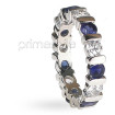 3.20CT Round Cut Diamonds and Sapphires Eternity Band , picture number 1