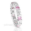 3.20CT Round Cut Diamonds and Pink Sapphires Eternity Band , picture number 1