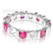 3.20CT Round Cut Diamonds and Rubies Eternity Band , picture number 0