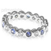 1.55CT Round Cut Diamonds and Sapphires Eternity Band , picture number 2
