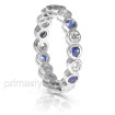 1.55CT Round Cut Diamonds and Sapphires Eternity Band , picture number 1