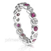 1.55CT Round Cut Diamonds and Rubies Eternity Band , picture number 1