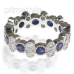 1.90CT Round Cut Diamonds and Sapphires Eternity Band , picture number 2