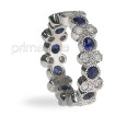 1.90CT Round Cut Diamonds and Sapphires Eternity Band , picture number 1