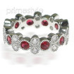 1.90CT Round Cut Diamonds and Rubies Eternity Band , picture number 0
