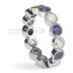 3.20CT Round Cut Diamonds and Sapphires Eternity Band , picture number 1