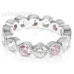 3.20CT Round Cut Diamonds and Pink Sapphires Eternity Band , picture number 2