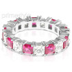 4.70CT Princess Cut Diamonds and Rubies Eternity Band , picture number 0