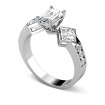 1.55CT Emerald and Round Cut Diamonds Engagement Ring , picture number 2