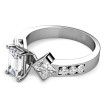 2.00CT Emerald and Round Cut Diamonds Engagement Ring , picture number 1