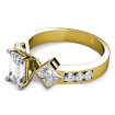 2.00CT Emerald and Round Cut Diamonds Engagement Ring , picture number 1