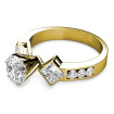 2.20CT Round and Princess Cut Diamonds Engagement Ring , picture number 1
