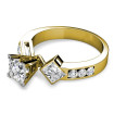2.20CT Princess and Round Cut Diamonds Engagement Ring , picture number 1