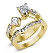 2.00CT princess and round Cut Diamond Bridal Set , picture number 1