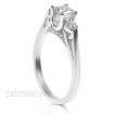 1.00CT Princess and Round Cut Diamonds Engagement Ring , picture number 1