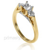 1.10CT Princess and Round Cut Diamonds Engagement Ring , picture number 1