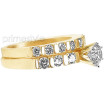 Bridal Set with A Total 1.90CT Round Cut Diamonds , picture number 2