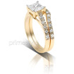 1.35CT Bridal Set with Princess and Round Cut Diamonds , picture number 1