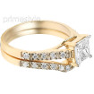 1.35CT Bridal Set with Princess and Round Cut Diamonds , picture number 0
