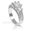 2.60CT Emerald and Princess Cut Diamonds Engagement Ring , picture number 1