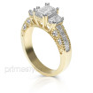 2.60CT Emerald and Princess Cut Diamonds Engagement Ring , picture number 1