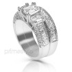 4.10CT Diamond Bridal Set - Beautiful Emerald and Princess Cuts , picture number 1