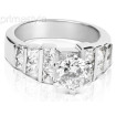 1.65CT Round and Princess Cut Diamonds Engagement Ring , picture number 2