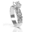 1.40CT Princess and Round Cut Diamonds Engagement Ring , picture number 1