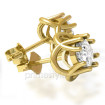 14KT Yellow Gold Setting Diamond Stud Earrings Of 0.80CT Total Weight , picture number 1