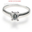 Platinum Emerald Cut Solitaire Ring , picture number 2