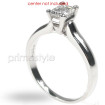14KT White Gold Emerald Cut Solitaire Ring , picture number 1