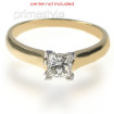 18KT Yellow Gold Princess Cut Solitaire Ring , picture number 2