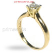 18KT Yellow Gold Princess Cut Solitaire Ring , picture number 1