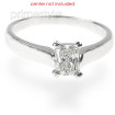18KT White Gold Radiant Cut Solitaire Ring , picture number 2