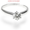 14KT White Gold Round Cut Solitaire Ring , picture number 2
